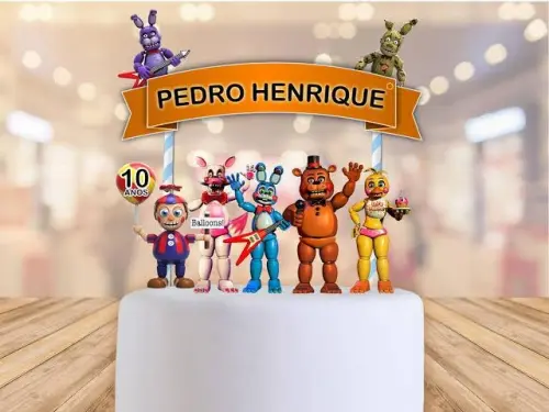 Topo de Bolo Five night at freddy