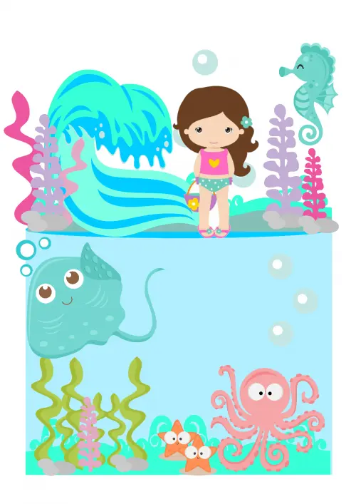 Topo de Bolo Fundo do Mar