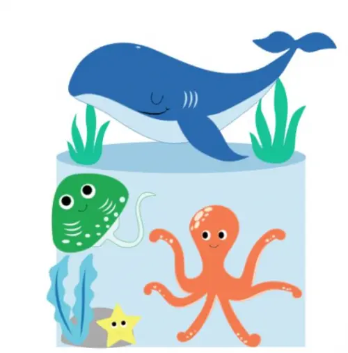 Topo de Bolo Fundo do Mar