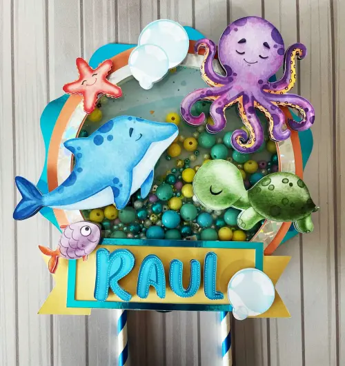 Topo de Bolo Fundo do Mar