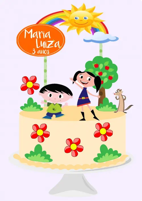 Topo de Bolo Show da Luna