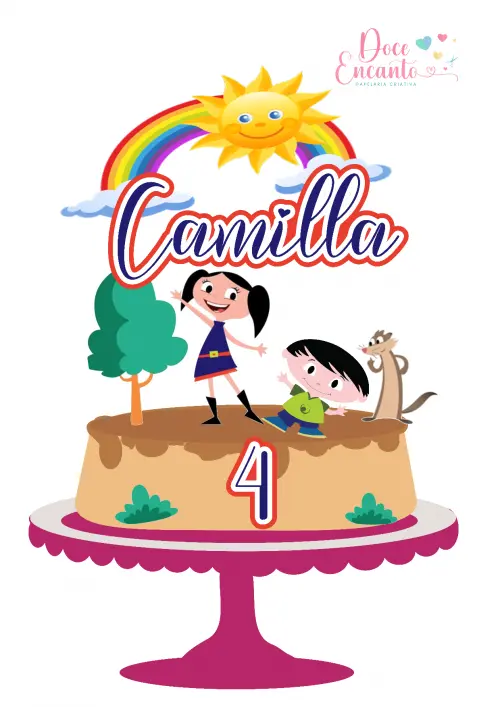 Topo de Bolo Show da Luna