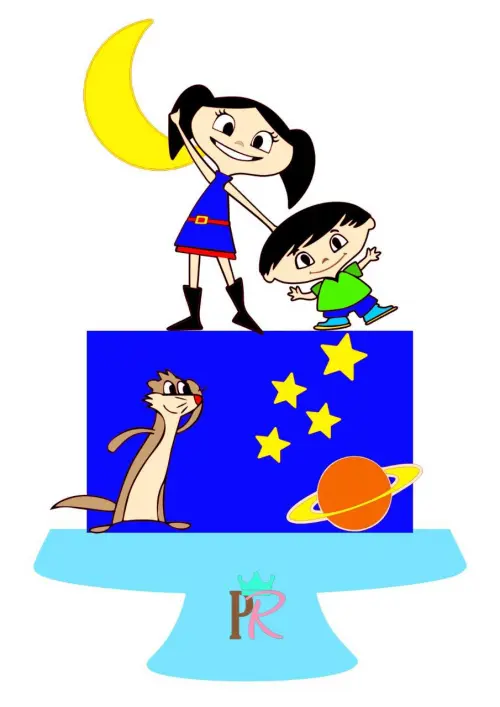 Topo de Bolo Show da Luna