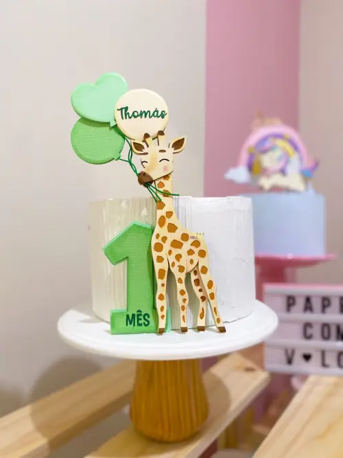 Topo de Bolo Girafinha