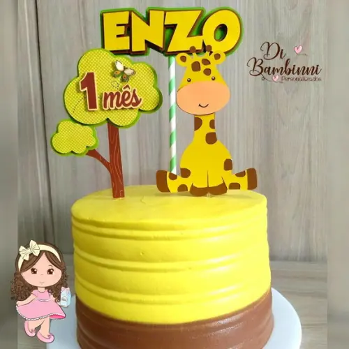 Topo de Bolo Girafinha
