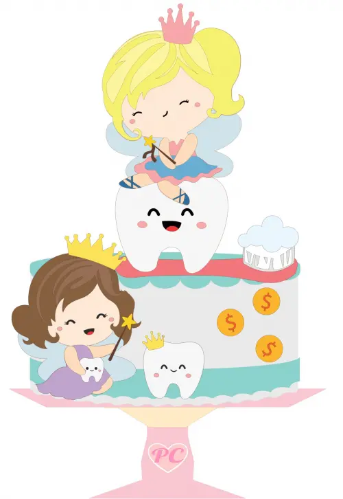 Topo de Bolo Fada  do dente