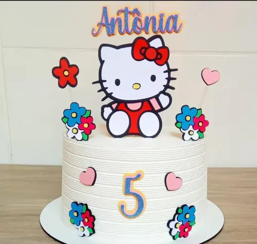 Topo de Bolo Hello Kitty
