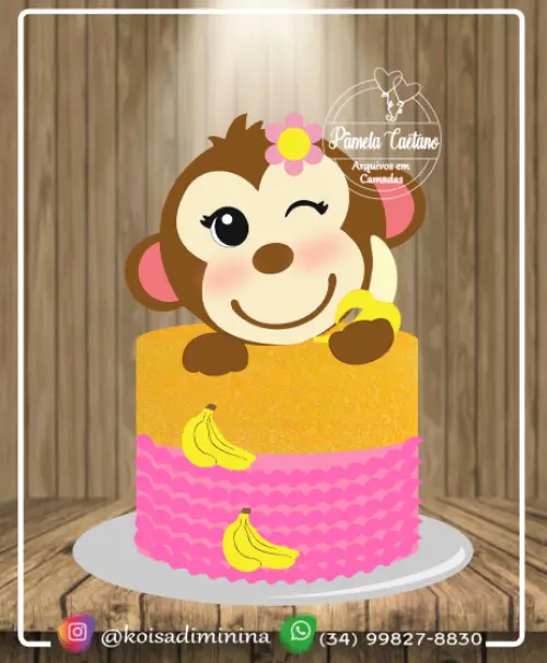 Topo de Bolo Macaquinho