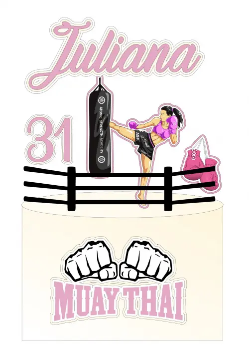 Topo de Bolo Muay Thai