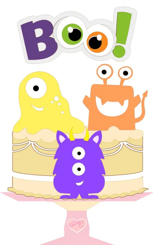 Topo de Bolo Monstros