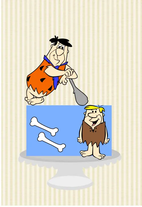 Topo de Bolo Flinstones