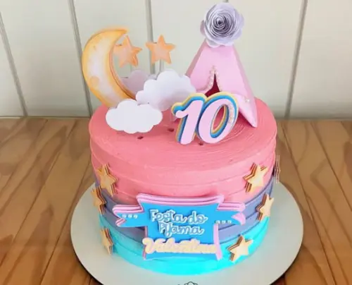 Topo de bolo Festa do PIjama