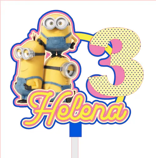 Topo de Bolo Minions