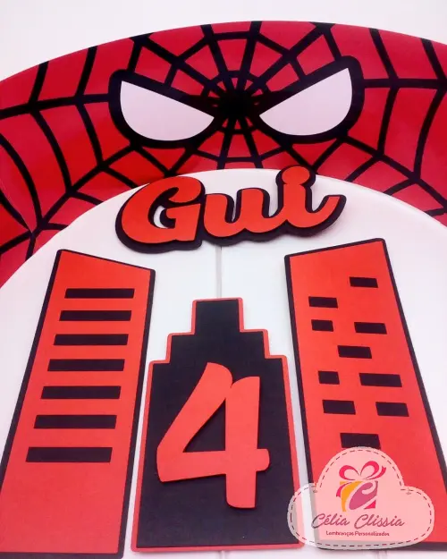 Topo de bolo Homem Aranha