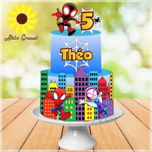 Topo de bolo Homem Aranha
