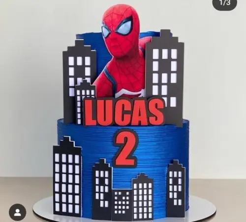 Topo de bolo Homem Aranha