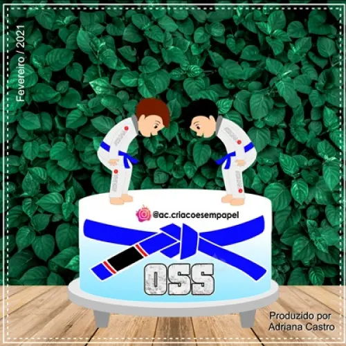 topo de bolo Jiu Jitsu