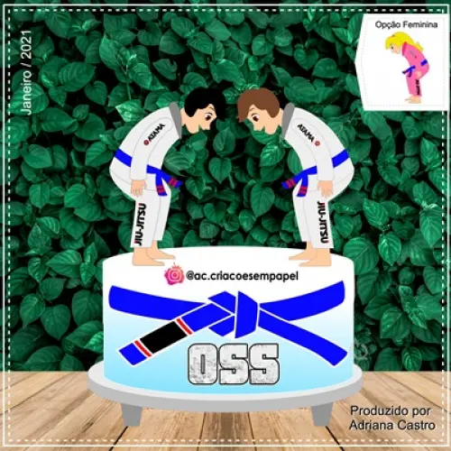 topo de bolo Jiu Jitsu