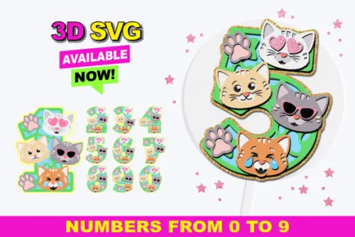 Arquivo de corte topo de bolo Gatinhos