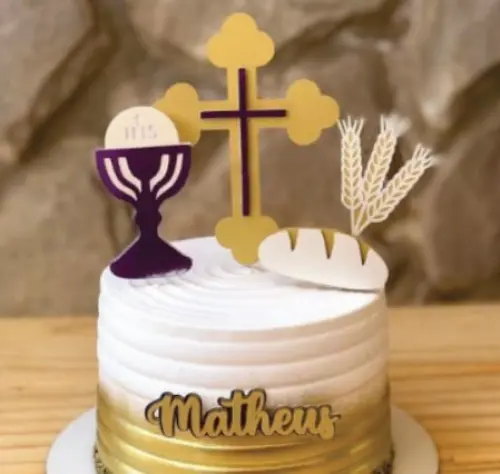 topo de bolo Eucaristia