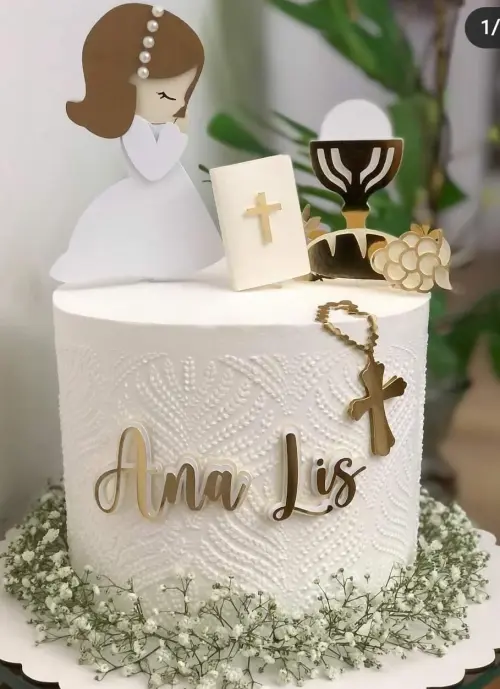 topo de bolo Eucaristia