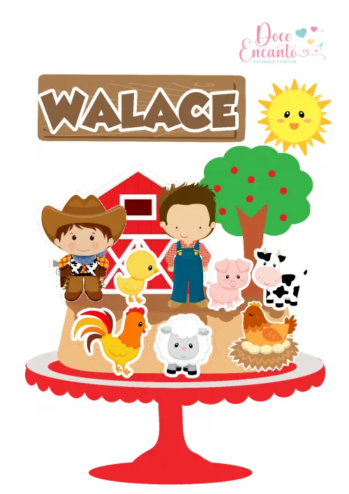 Topo de Bolo Fazendinha