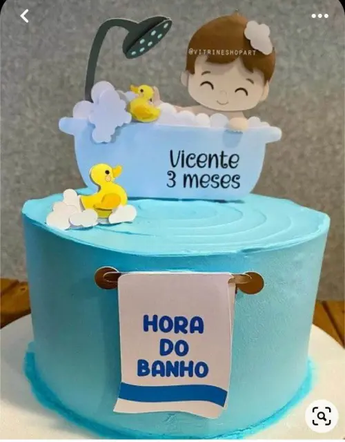 Topo de Bolo Hora do Banho