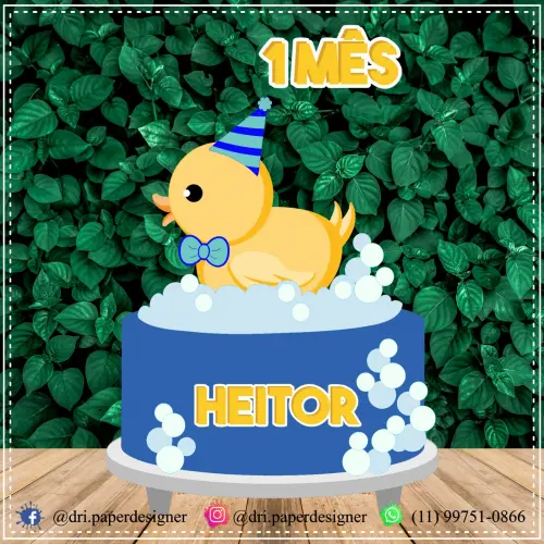 Topo de Bolo Patinho