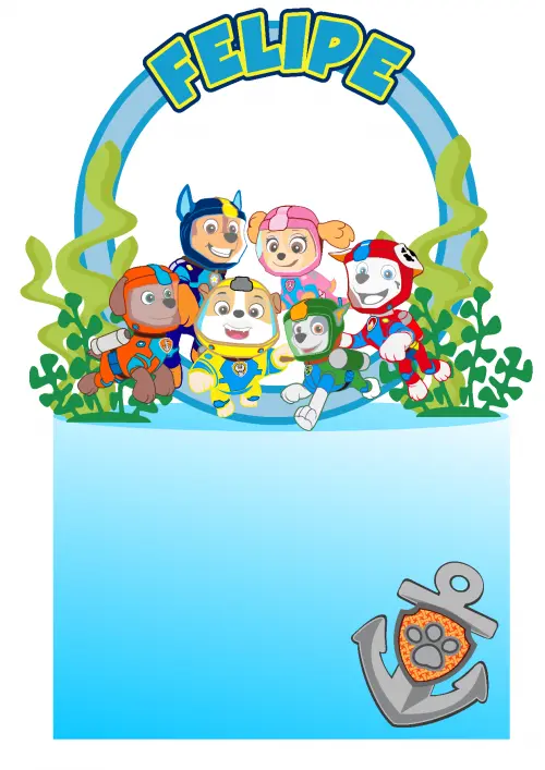 Topo de bolo Patrulha Canina