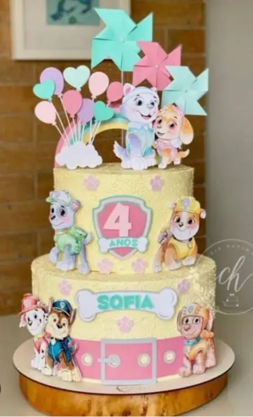 Topo de bolo Patrulha Canina