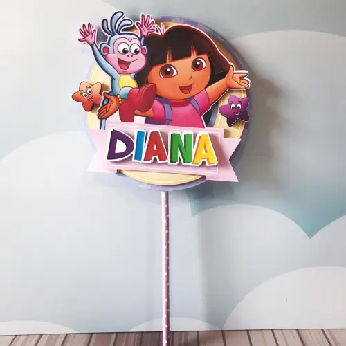 Topo de Bolo Dora aventureira