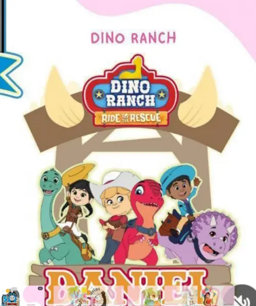 Topo de Bolo Dino Ranch