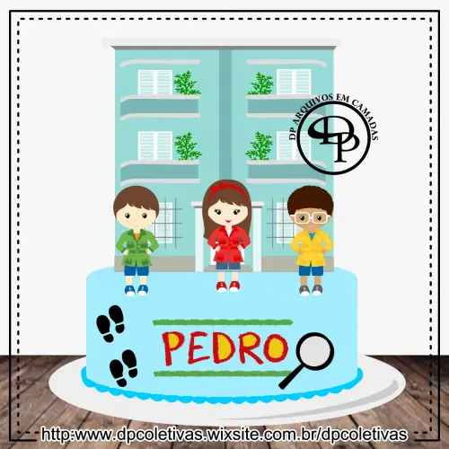 Topo de Bolo Detetive DPA