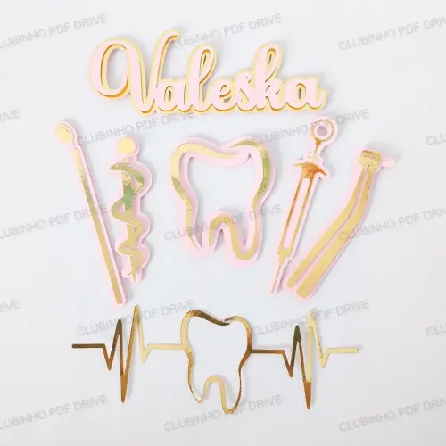 Topo de Bolo Dentista