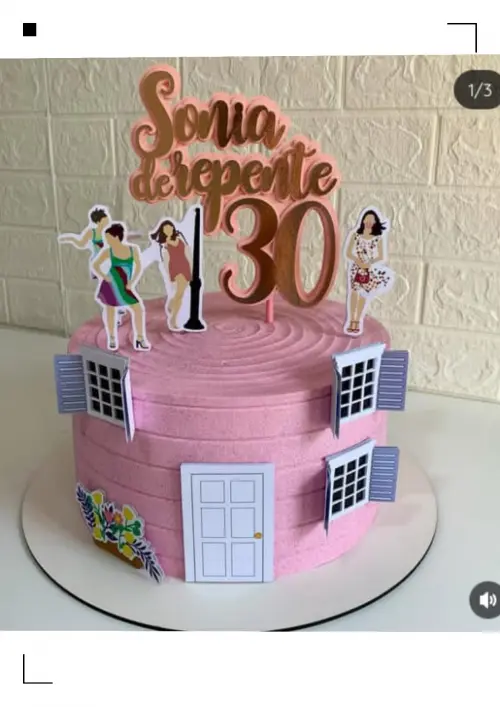 Topo de Bolo De Repente 30