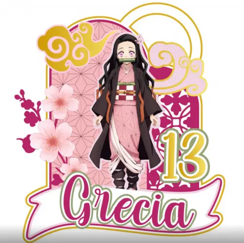 TOPO DE BOLO DEMON SLAYER