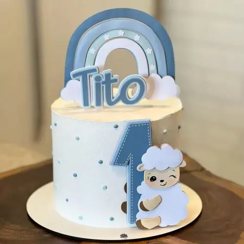 Topo de Bolo Ovelhinha