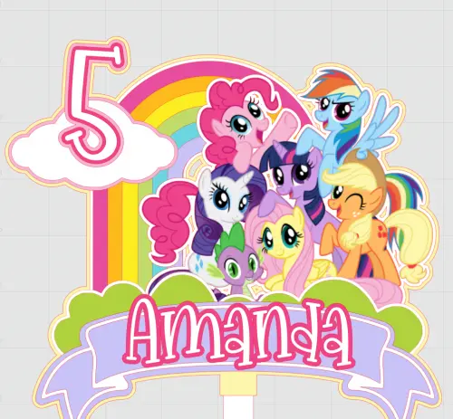 Topo de Bolo My Little Poney
