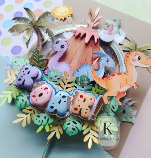 topo de bolo dinossauro