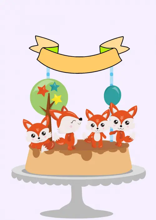 Topo de bolo Raposinha