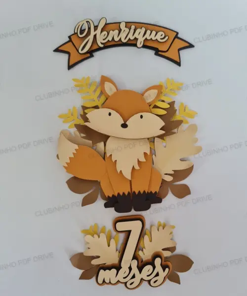 Topo de bolo Raposinha