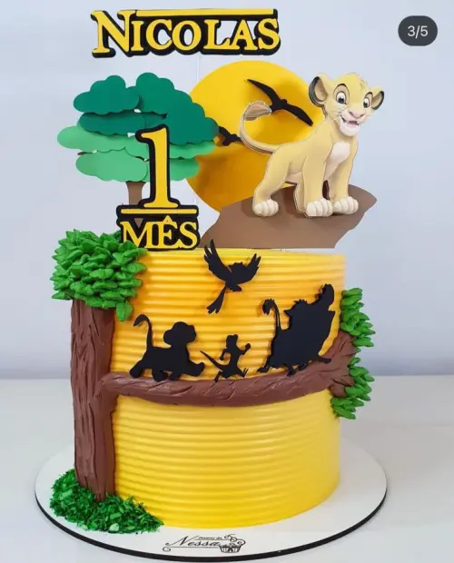 Topo de Bolo Rei Leão