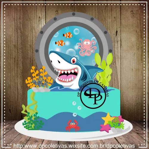 Topo de Bolo Tubarão