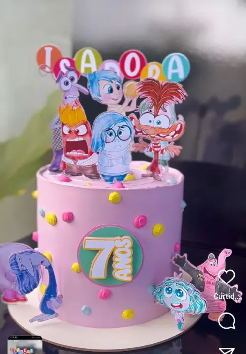 Topo de Bolo Divertidamente