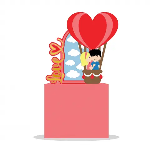 Topo de Bolo Dia dos Namorados