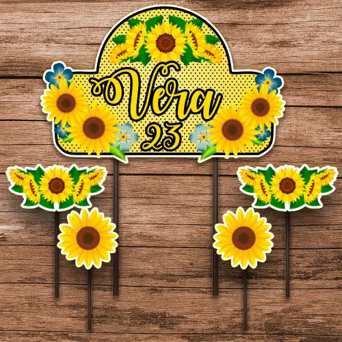 Topo de Bolo Girassol