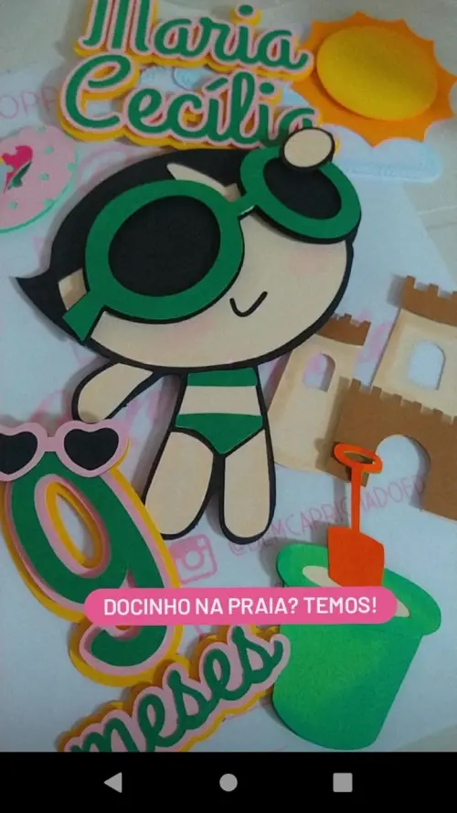 Topo de bolo Docinho