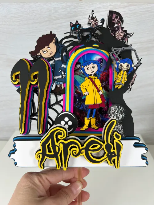 Arquivo de corte topo de bolo coraline