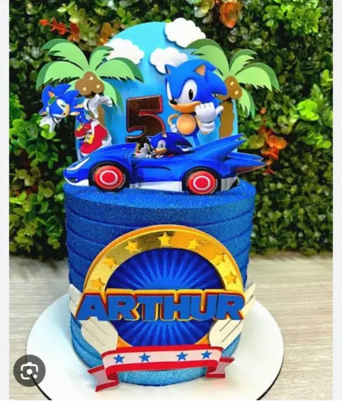 Topo de Bolo Sonic