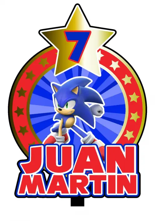 Topo de Bolo Sonic